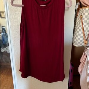 Sleeveless Burgundy Top
